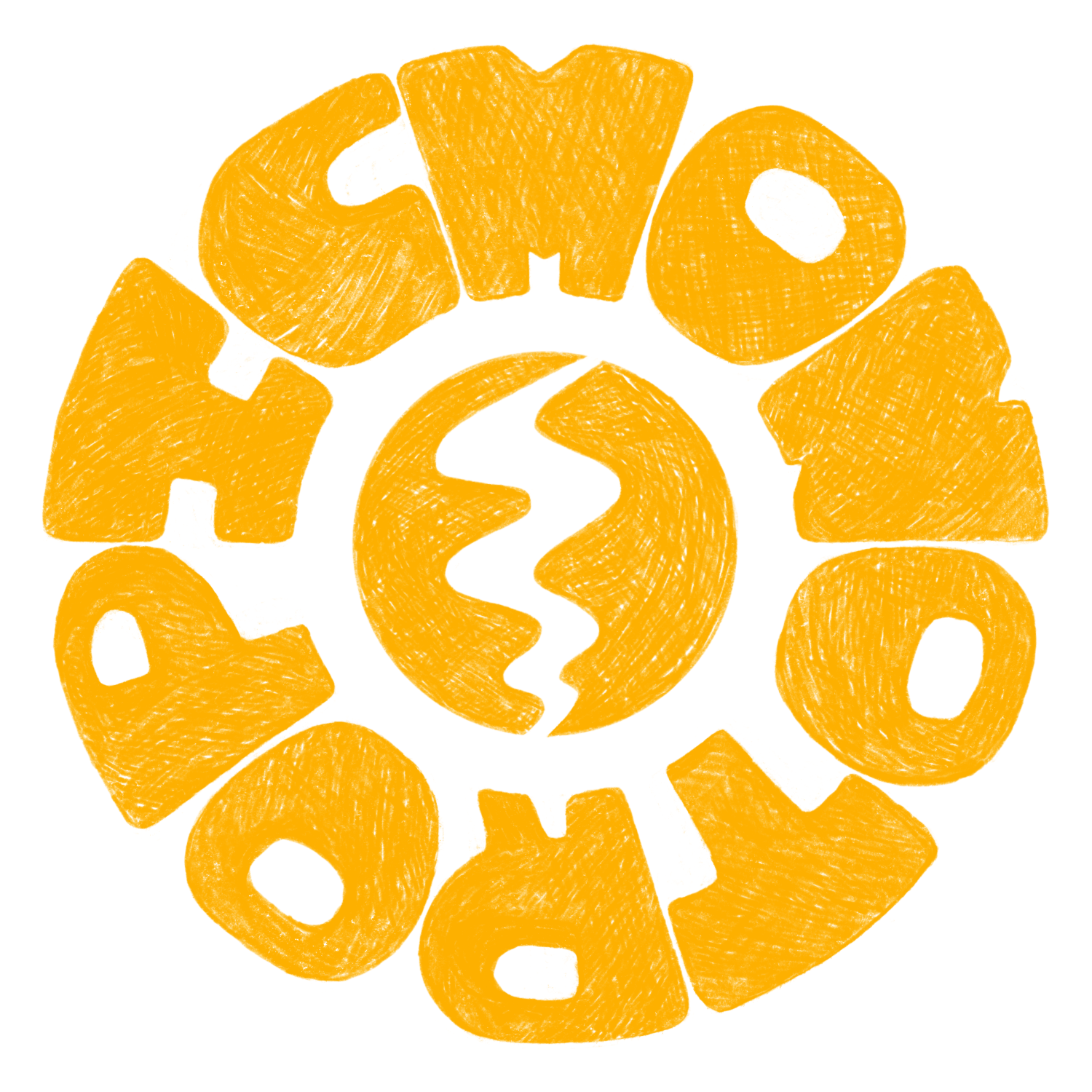 An eye pupil with the word ‘monotropic’ circling it in lieu of an iris.